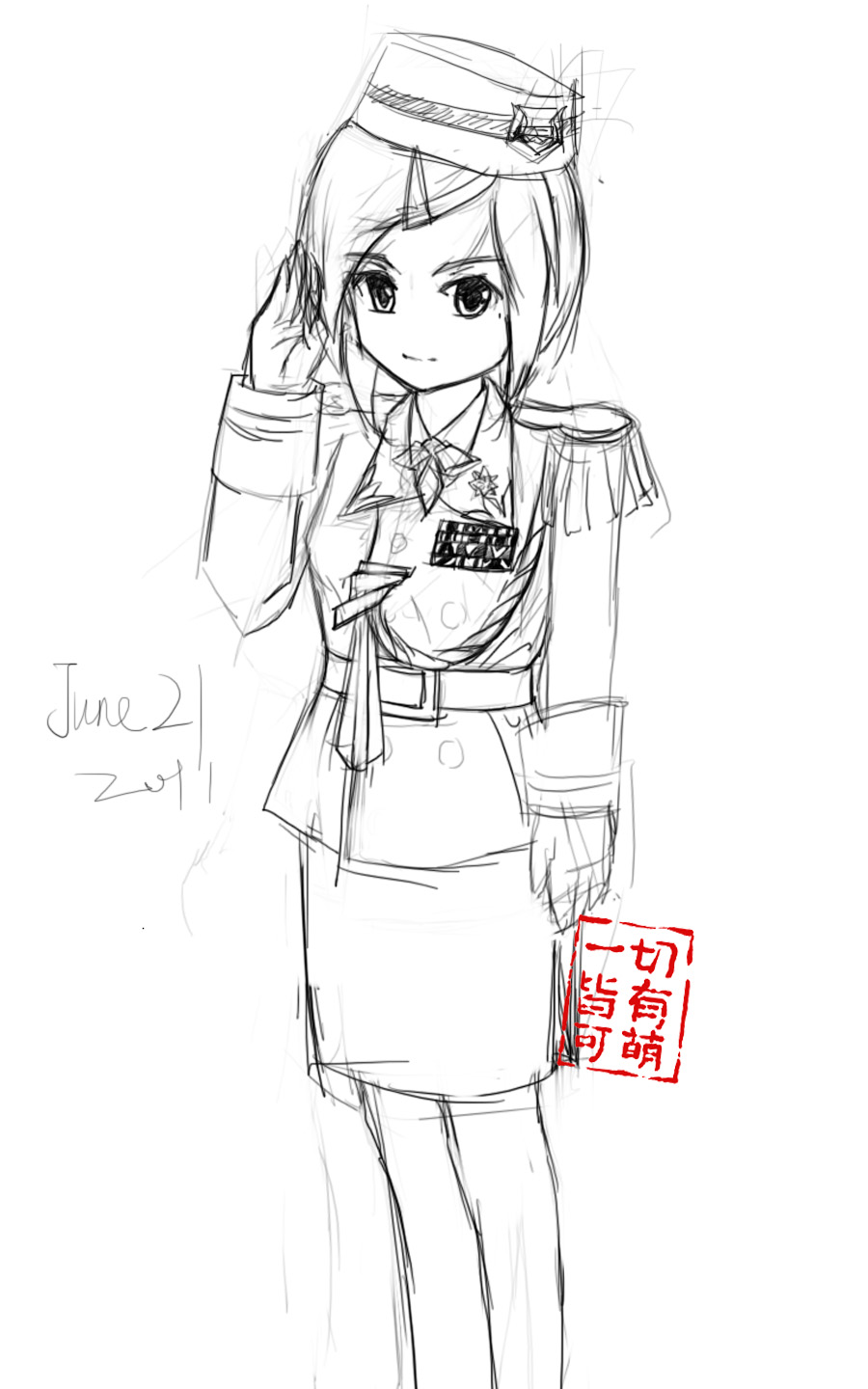 海军军服，帽子上的标志代表所属舰船，肩章代表军衔，左胸前佩戴有级别资历章，标识该军人的军龄，袖子上的 ...