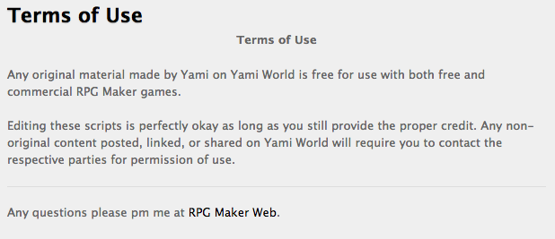 Yami脚本的使用条约