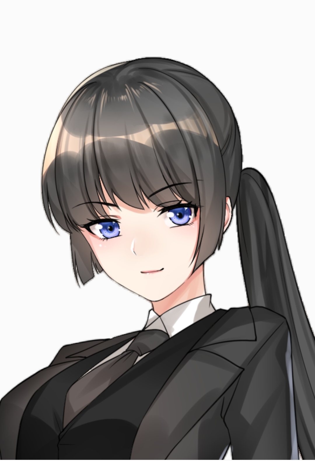 单马尾