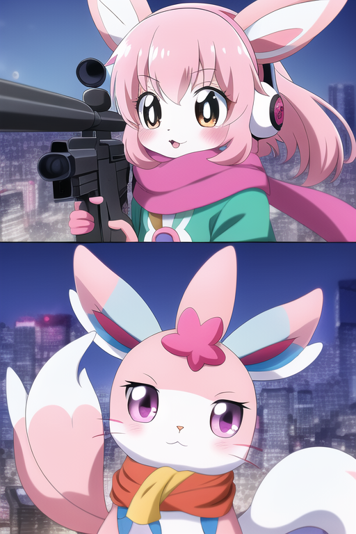 anime cat, anime style, cat,sylveon stype anime eyes, blush, cutemon,scorbunny, .png