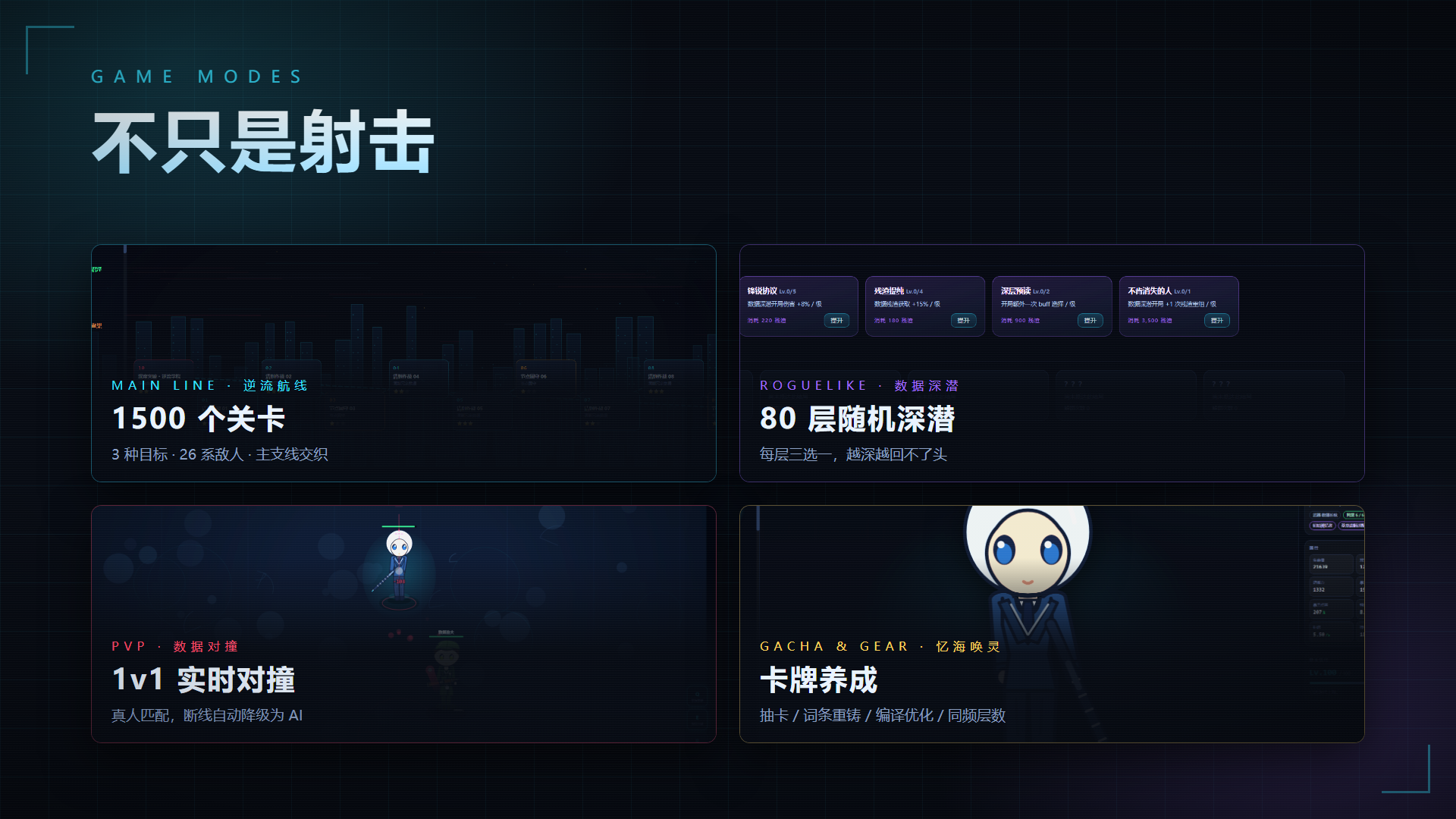 航线、深潜、对撞、唤灵 —— 四个方向，同一股逆流。