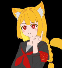 三个猫娘立绘