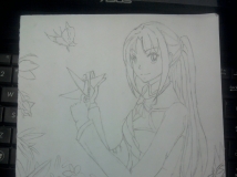 花丛中的少女（临摹小角色作品）