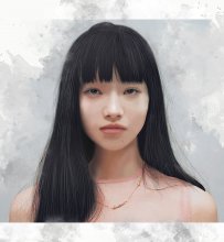 临摹绘画的人物肖像