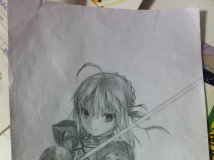 画了一个saber