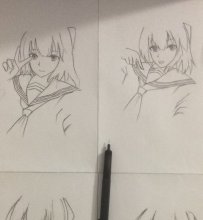 边画边笑手哆嗦