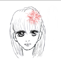 （紫色的海洋）纯鼠标手绘卡通美女