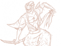 _(:з」∠)_勾线好难，累觉不爱了