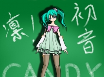 [练习]为缓解考前压力，通宵完成的《初音 糖果果》