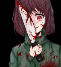 The Girl with a knife