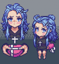 [像素画]朋友的OC x3(100x100pixel)
