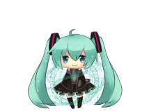 尝试Q版，画了个初音和魔理沙。