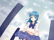 【未标题】蓝发妹子
