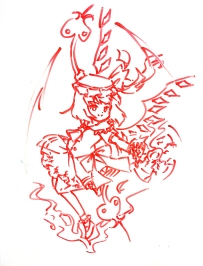 用记号笔画的芙兰
